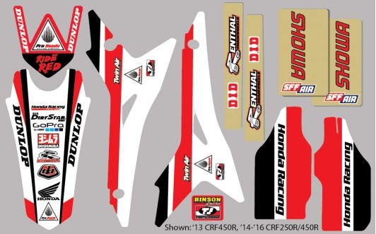 HONDA RIDE RED GRAPHICS
