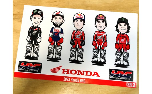 '23 Team Honda HRC Rider Sticker Sheet